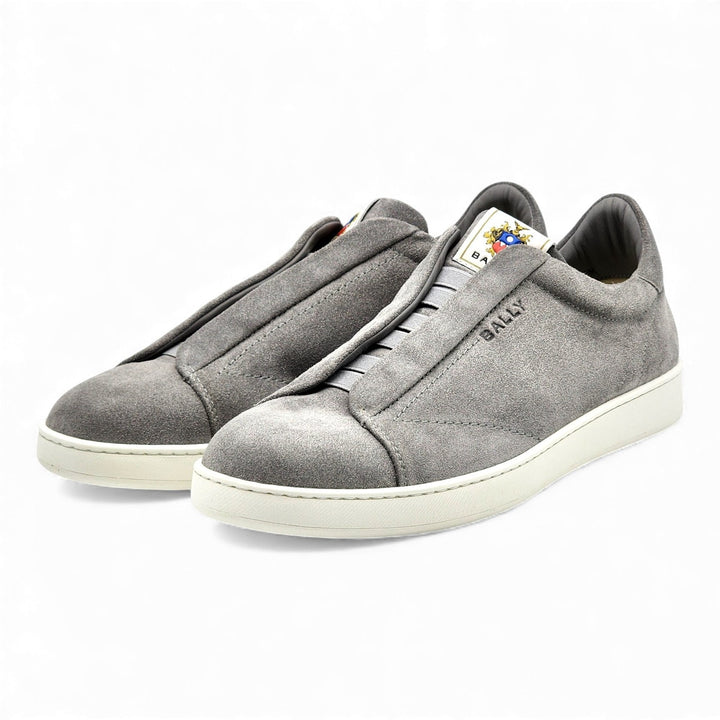 Bally Crest Romy Suede Slip-On Men’s Sneakers Gray EU 42.5 US 9.5 - NWB $400