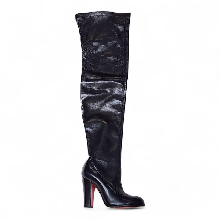 Christian Louboutin Kiss Me Gena Leather Over the Knee Boots EU 37 US 6.5 $1795
