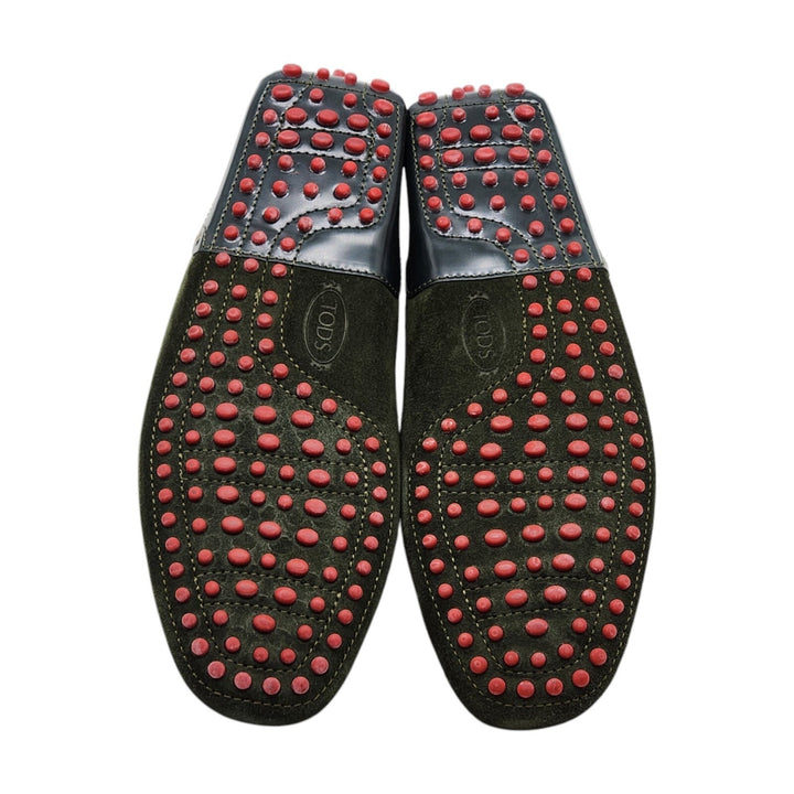 Tod’s for Ferrari Leather Gommino Driving Loafers Green UK 7 US 8.5