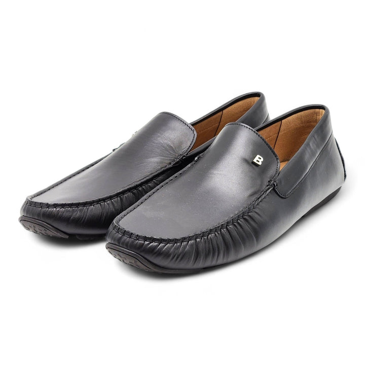 Bally Men’s Leather Driver Loafers Black UK 12 US 13 EU 46