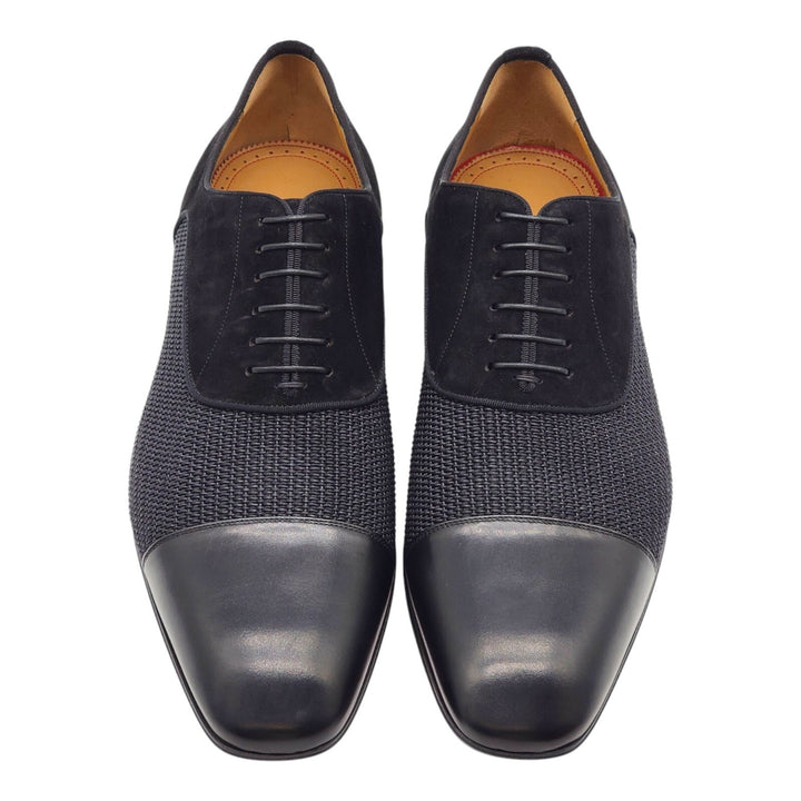 Christian Louboutin Greggo Leather and Suede Oxford Shoes Black EU 46.5 US 13.5