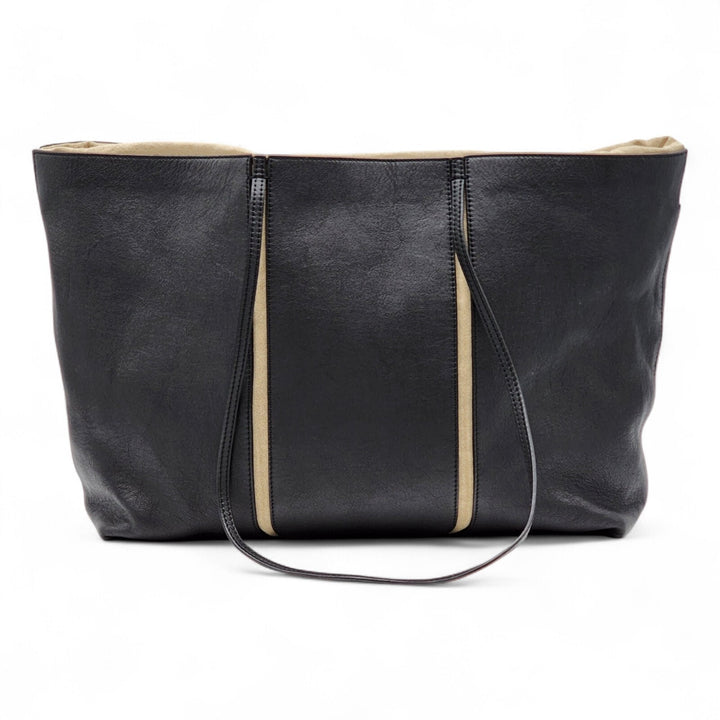 Maison Margiela Four Stitches Leather Large Tote Bag in Black