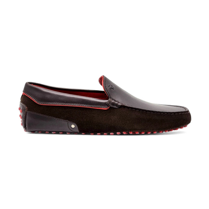 Tod’s for Ferrari Leather Gommino Driving Loafers Brown UK 7 US 8