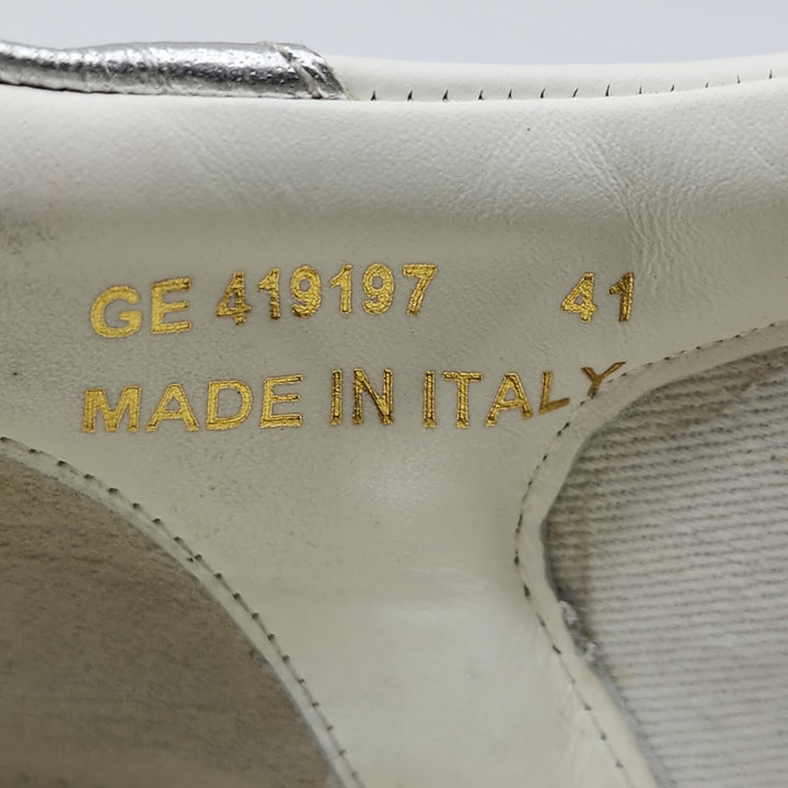 Saint Laurent Paris Court Stars Leather Sneakers White EU 41 US 8