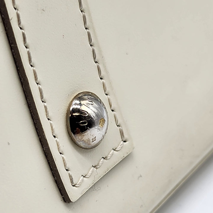 Louis Vuitton Alma BB Epi Leather Top Handle Bag Handbag Ivory Off-White