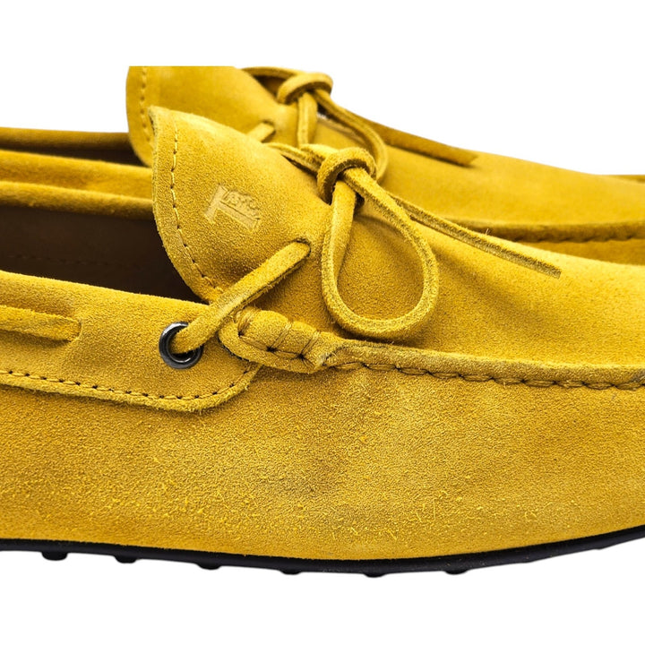 Tod's City Gommino Driving Men's Suede Loafers Yellow UK 11 US 12.5