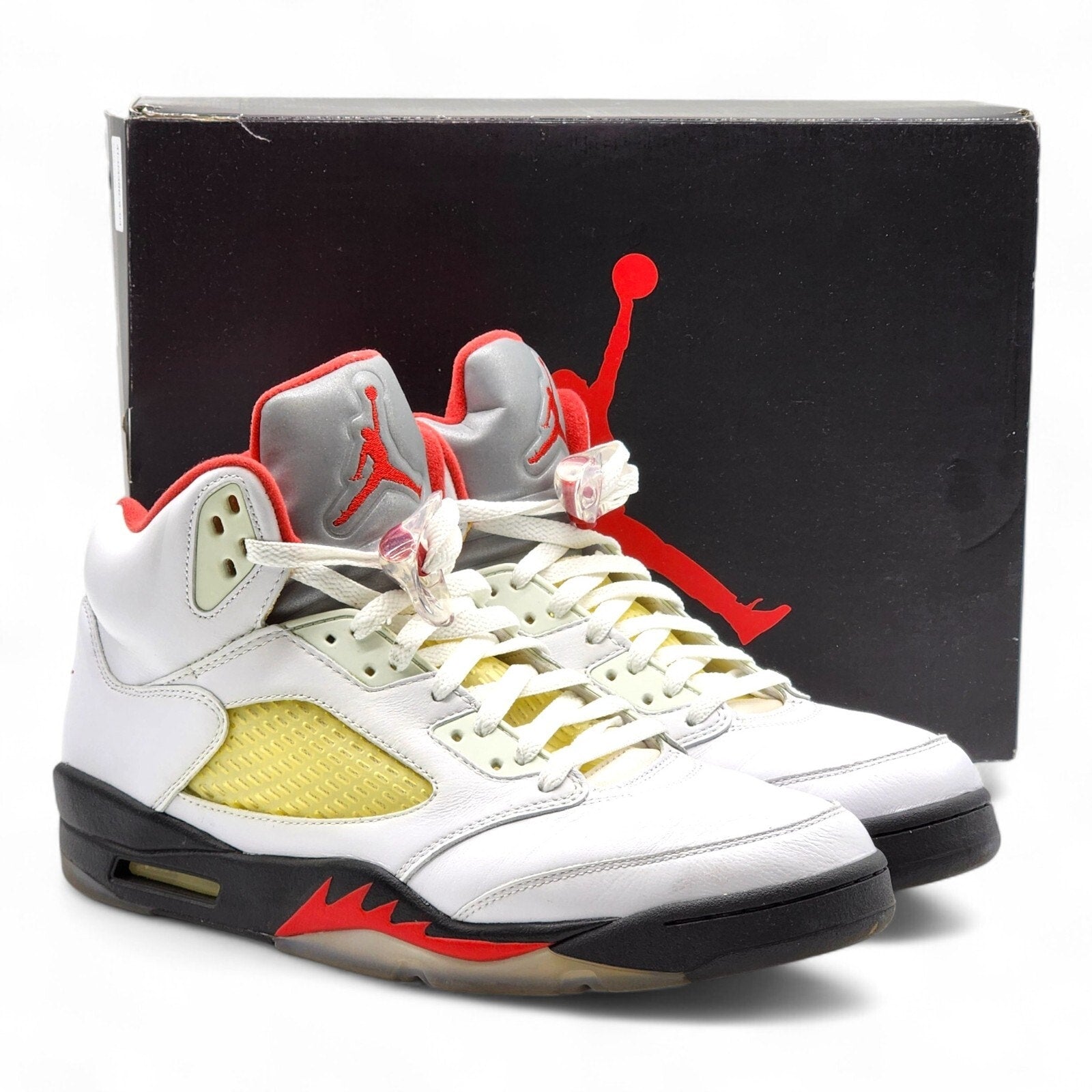 jordans 5s red and yellow