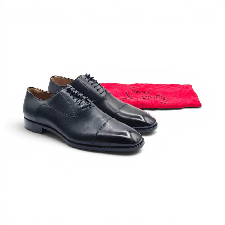 Christian Louboutin Greggo Leather Oxford Shoes Black EU 42 US 9 - $1050