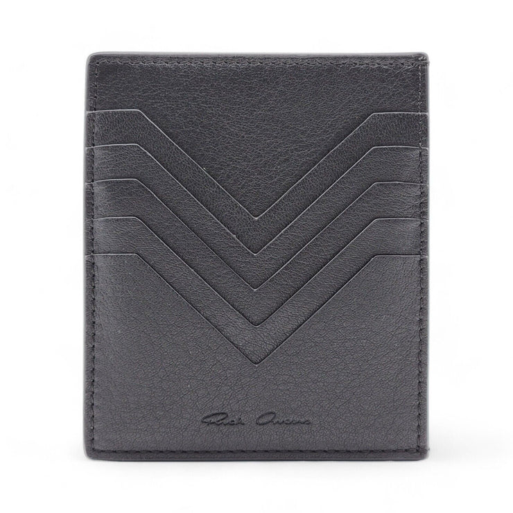 Rick Owens Logo Stamp Cardholder Wallet - Leather - Black