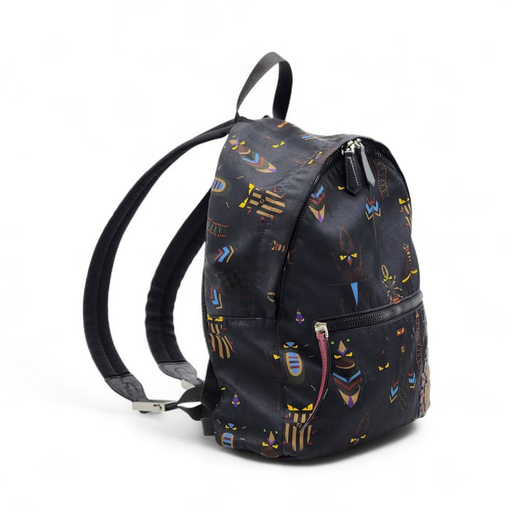 Fendi Monster Unisex Backpack Limited Edition 7VZ043 Black