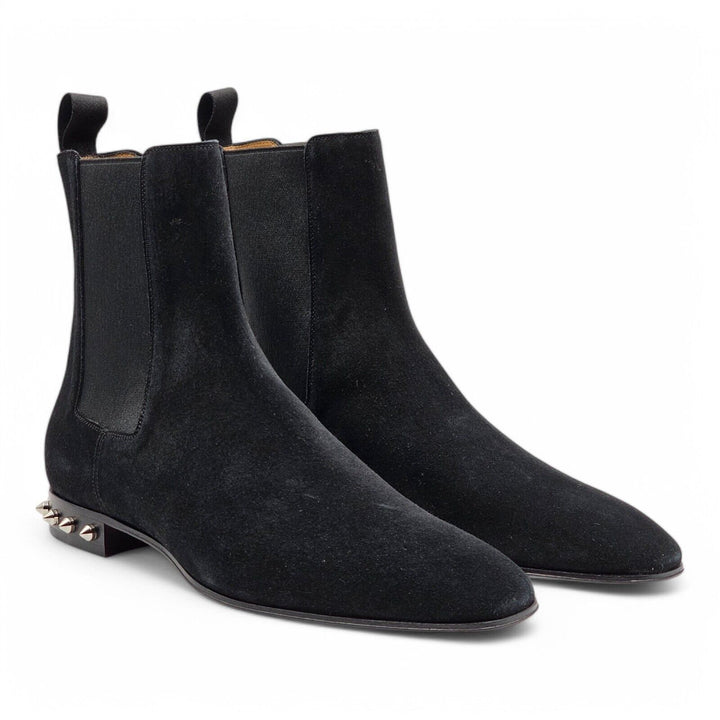 Christian Louboutin So Roadie Flat Suede Boots Black EU 39.5 US 6.5