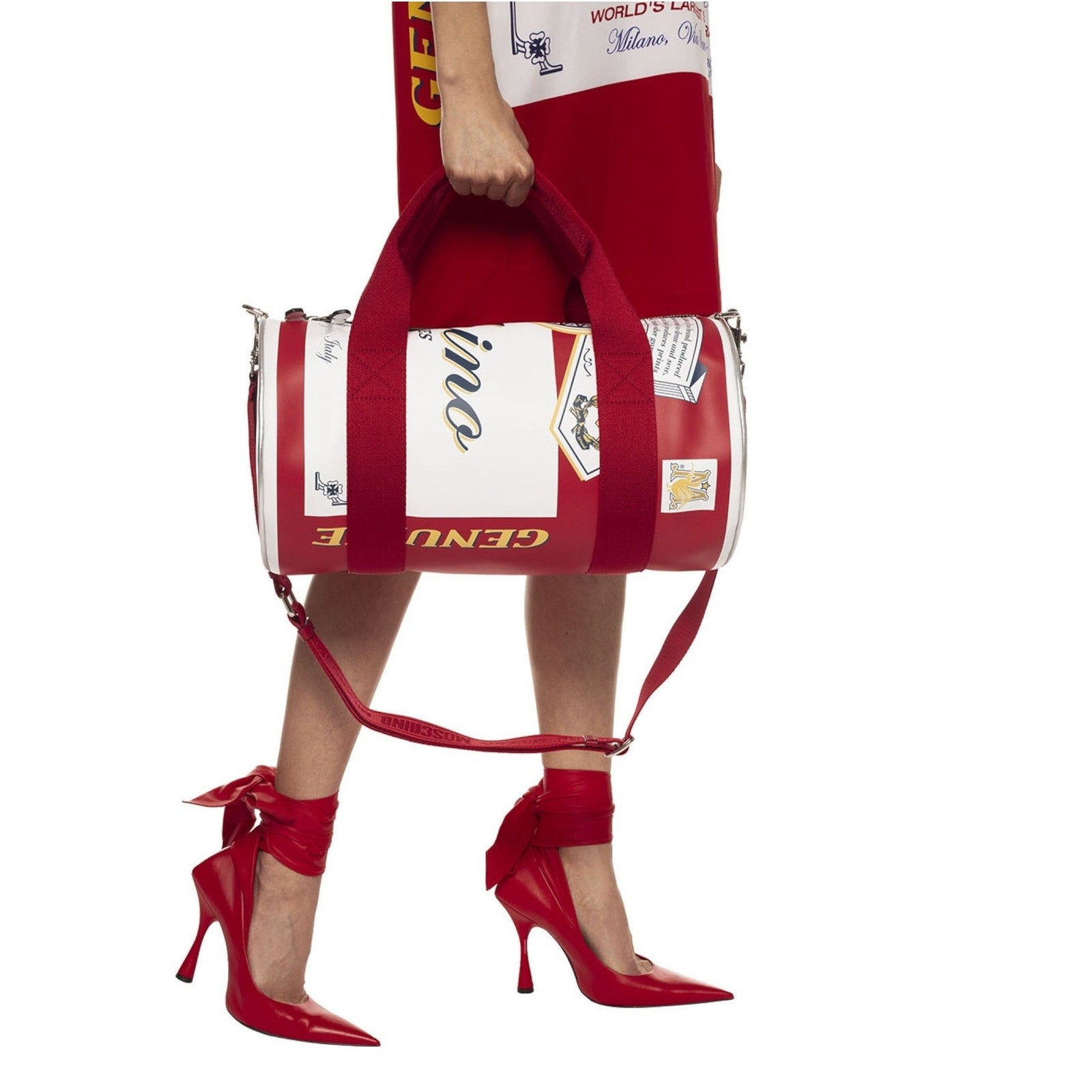 Moschino x Jeremy Scott Budweiser Beer Can Duffel Bag - Leather