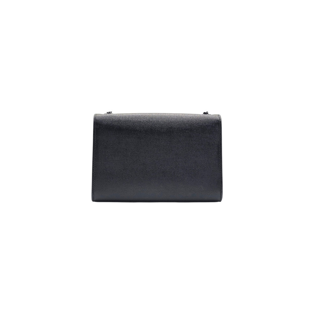 Saint Laurent Small Kate Grain de Poudre Pebbled Leather Shoulder Bag Black