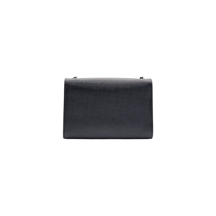 Saint Laurent Small Kate Grain de Poudre Pebbled Leather Shoulder Bag Black