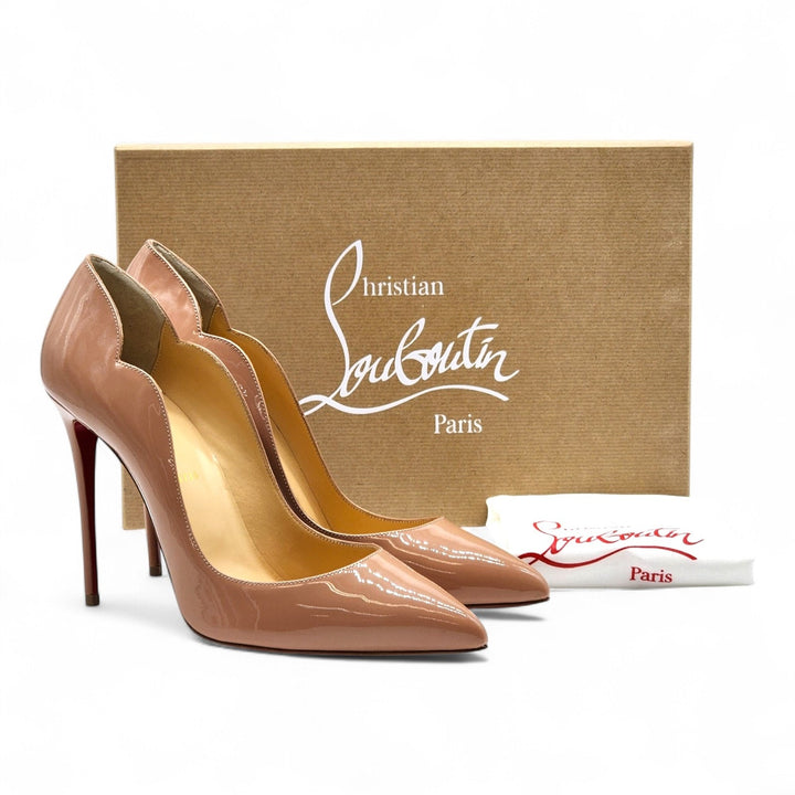 Christian Louboutin Hot Chick Patent Leather Pumps Nude EU 40.5 US 10