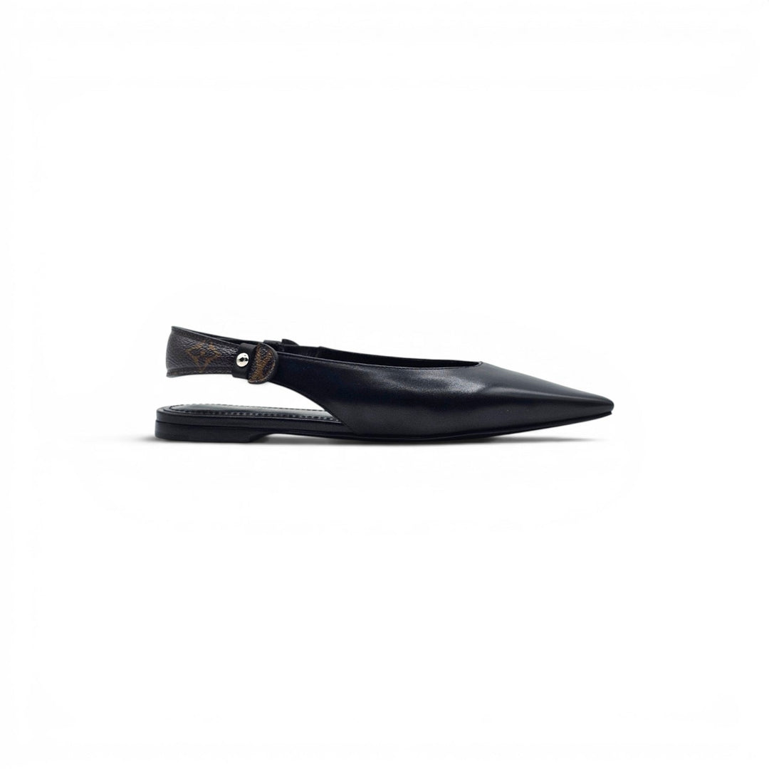 Louis Vuitton Legacy Slingback Ballerina Flats Black EU 36.5 US 6.5 - NWB $1100