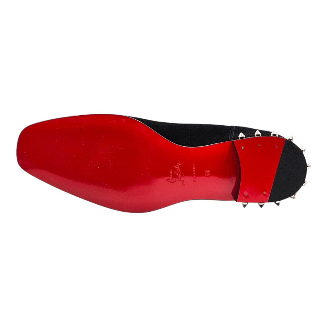 Christian Louboutin So Roadie Flat Suede Boots Black EU 43 US 10