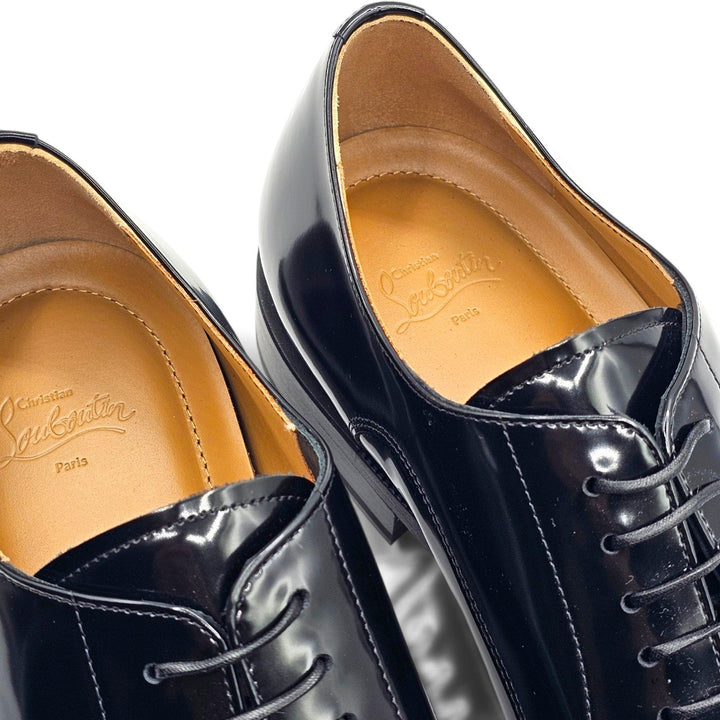 Christian Louboutin Moustachou Leather Derby Shoes Black EU 43 US 10 NWOB $1,250