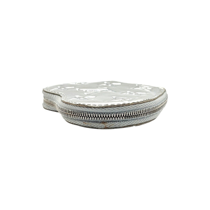 Louis Vuitton Miroir Porte Monnaie Coeur Heart Coin Purse Case Silver M93566