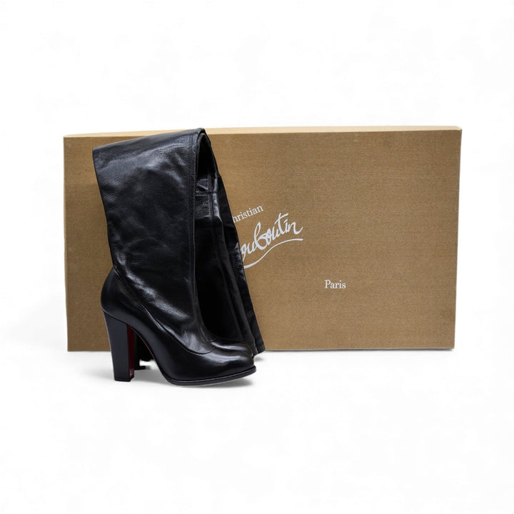 Christian Louboutin Kiss Me Gena Over The Knee Leather Boots EU 37 US 7 $1795