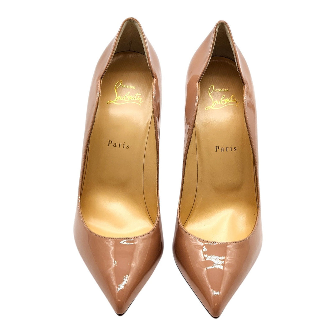 Christian Louboutin Hot Chick Patent Leather Pumps Nude EU 40.5 US 10
