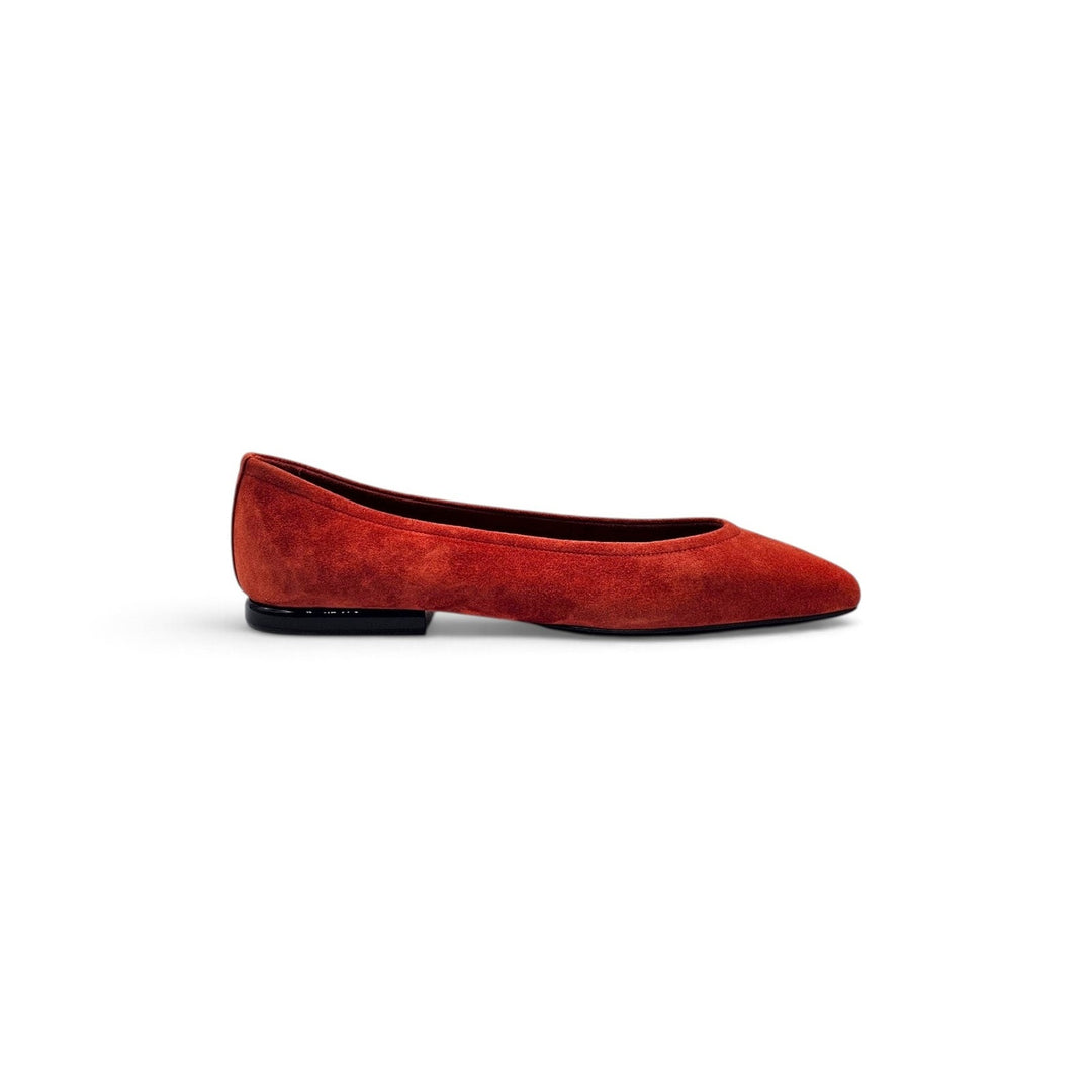 Loro Piana Primula Suede Tart Red Ballet Flats EU 37 US 7 Women - NWOB $1185