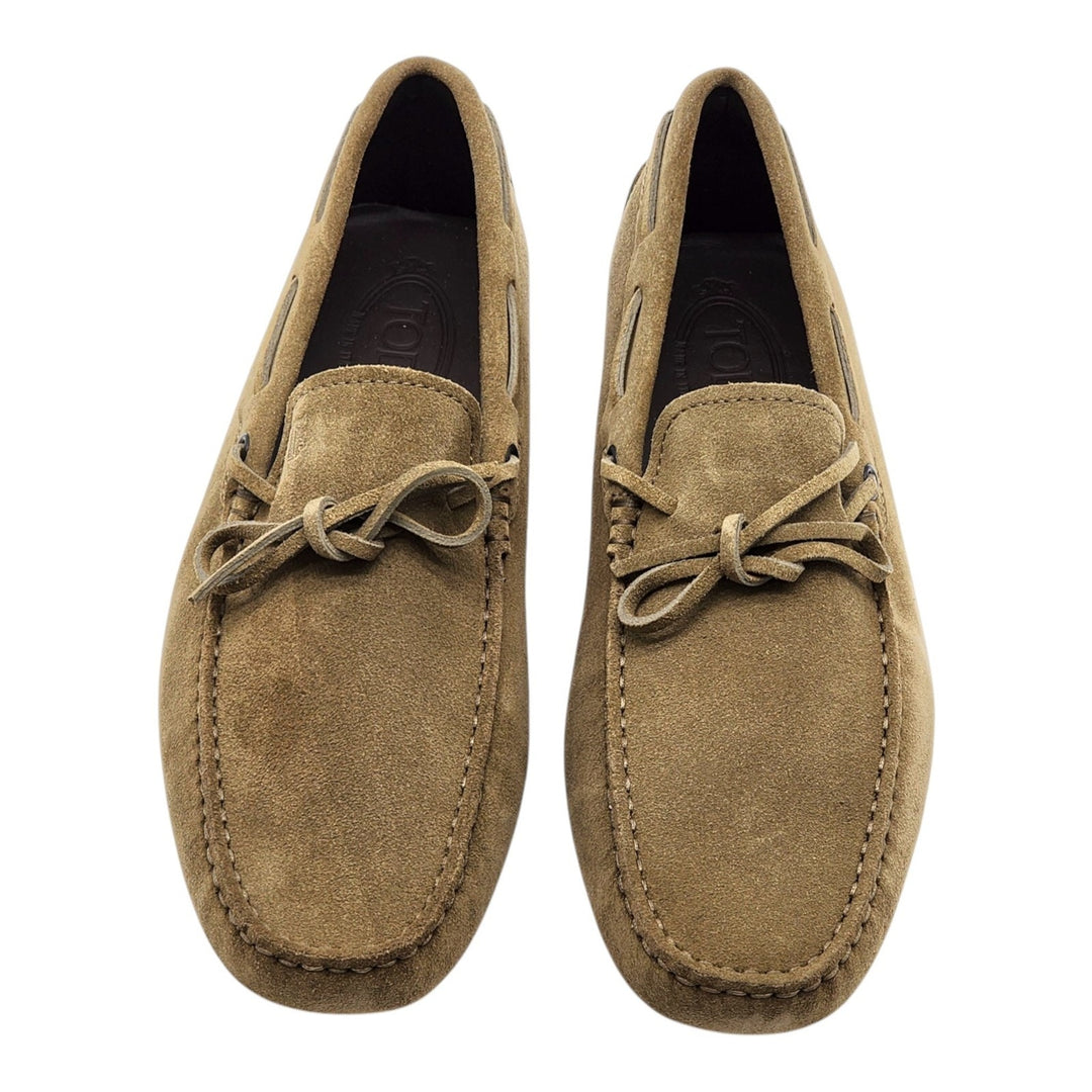 Tod's City Gommino Driving Men's Suede Loafers Taupe UK 7 US 8.5