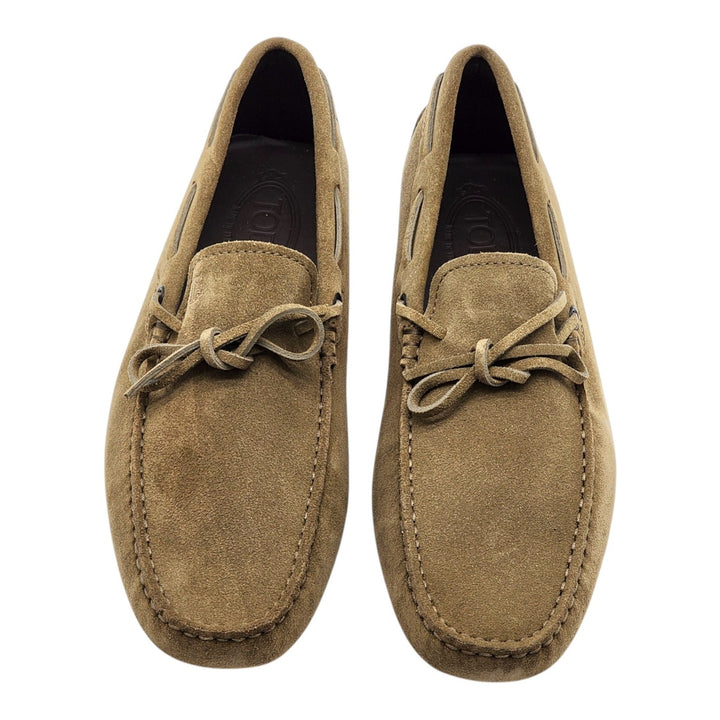 Tod's City Gommino Driving Men's Suede Loafers Taupe UK 7 US 8.5