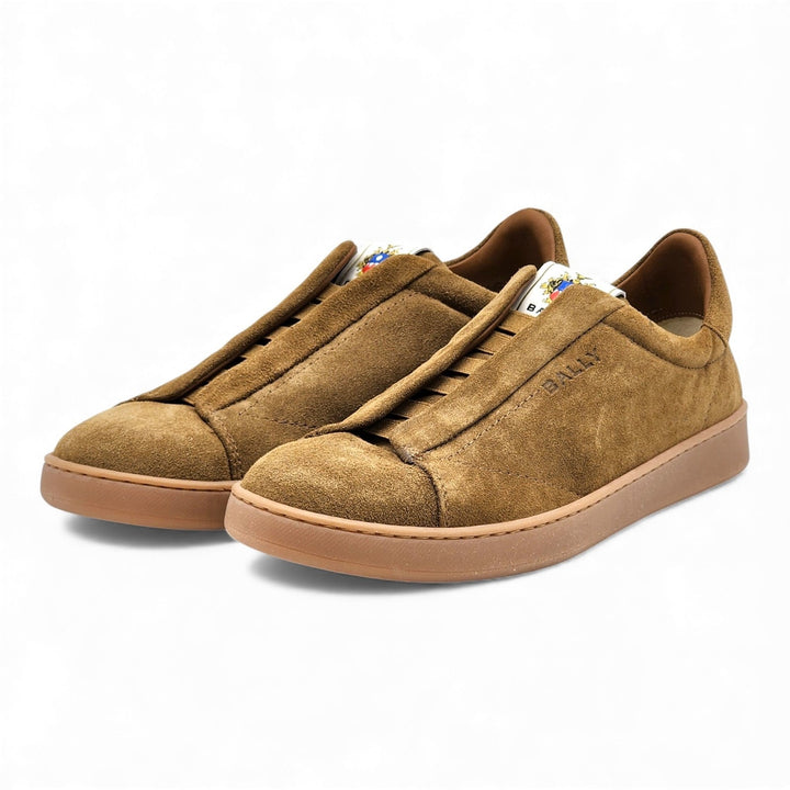Bally Crest Romy Suede Slip On Men’s Sneakers Brown