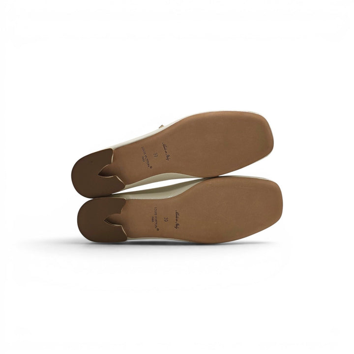 Louis Vuitton Swing Flat Mary Jane Ballerina Shoes Ivory EU 39 US 9 $1080
