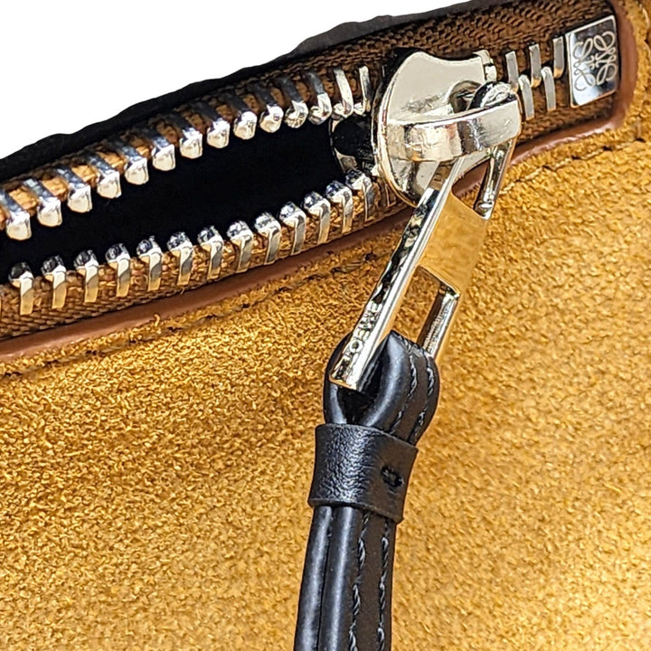 Loewe Men's Puzzle Suede Leather Shoulder Crossbody Bag in Tan