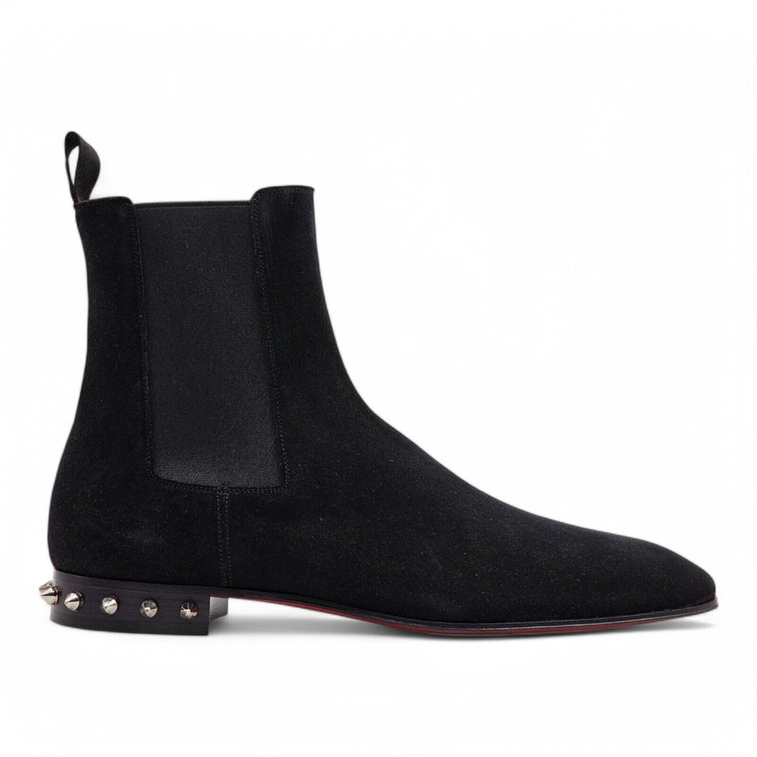 Christian Louboutin So Roadie Flat Suede Boots Black EU 40.5 US 7.5