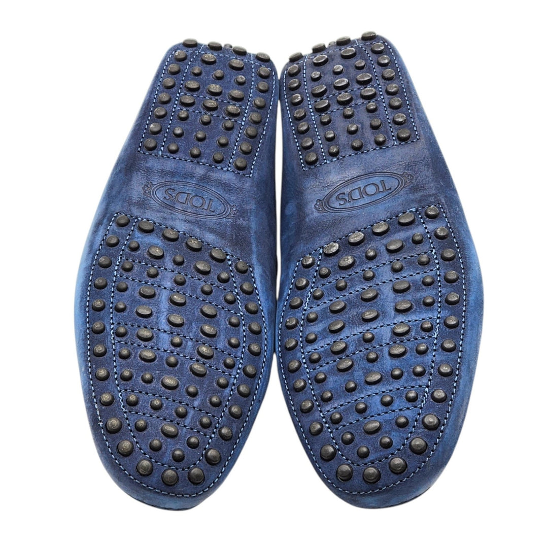 Tod's Gommino Driving Suede Men's Loafers Blue UK 7 US 8.5