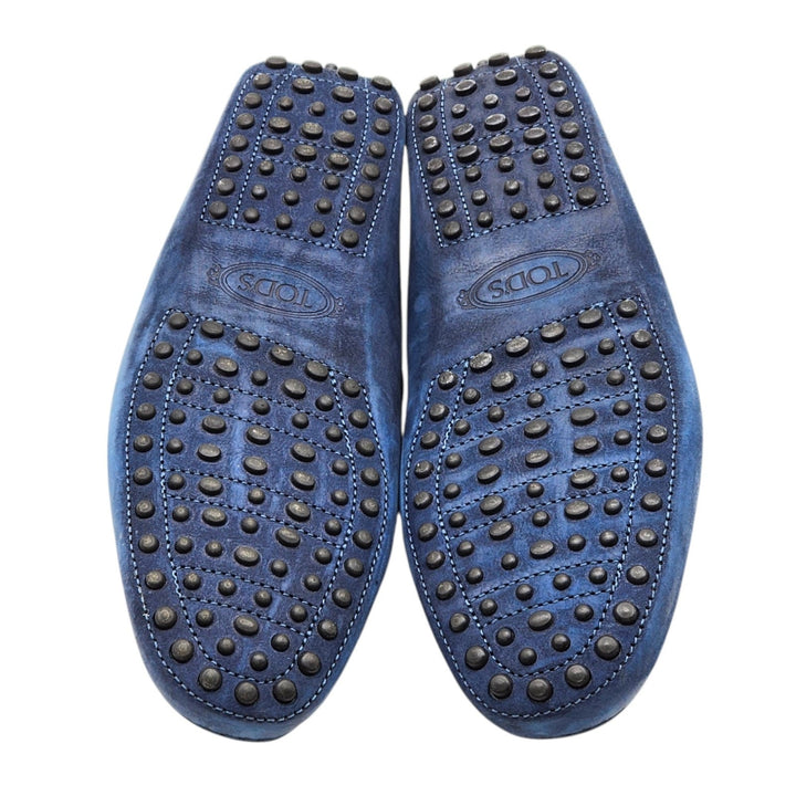 Tod's Gommino Driving Suede Men's Loafers Blue UK 7 US 8.5