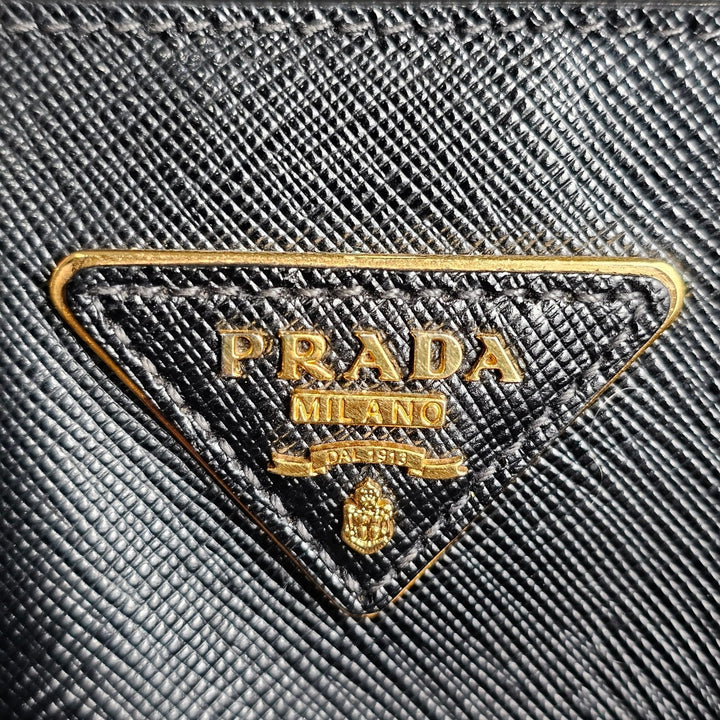 Prada Galleria Saffiano Leather Large Double Handle Tote Bag Black