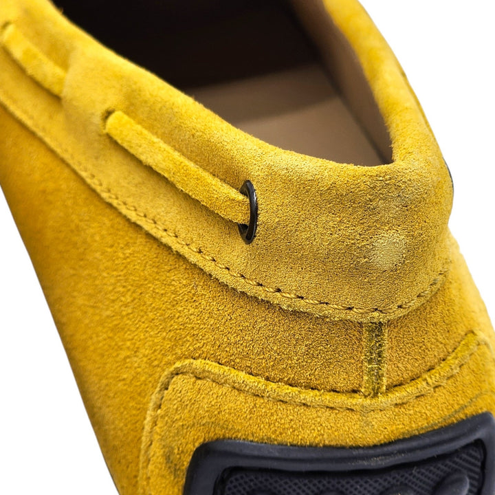 Tod's City Gommino Driving Men's Suede Loafers Yellow UK 11 US 12.5