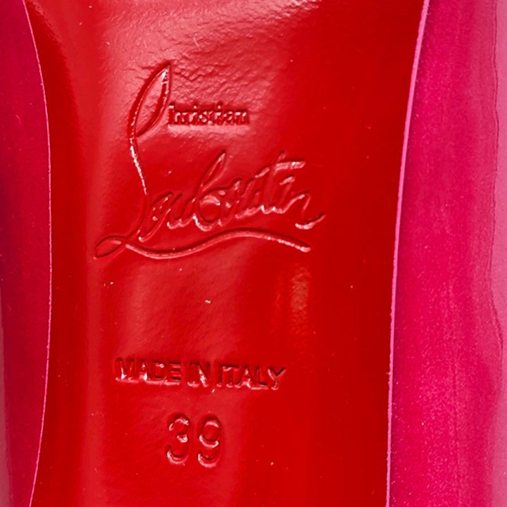 Christian Louboutin Hot Chick Patent Leather Pumps Hot Pink EU 39 US 8.5