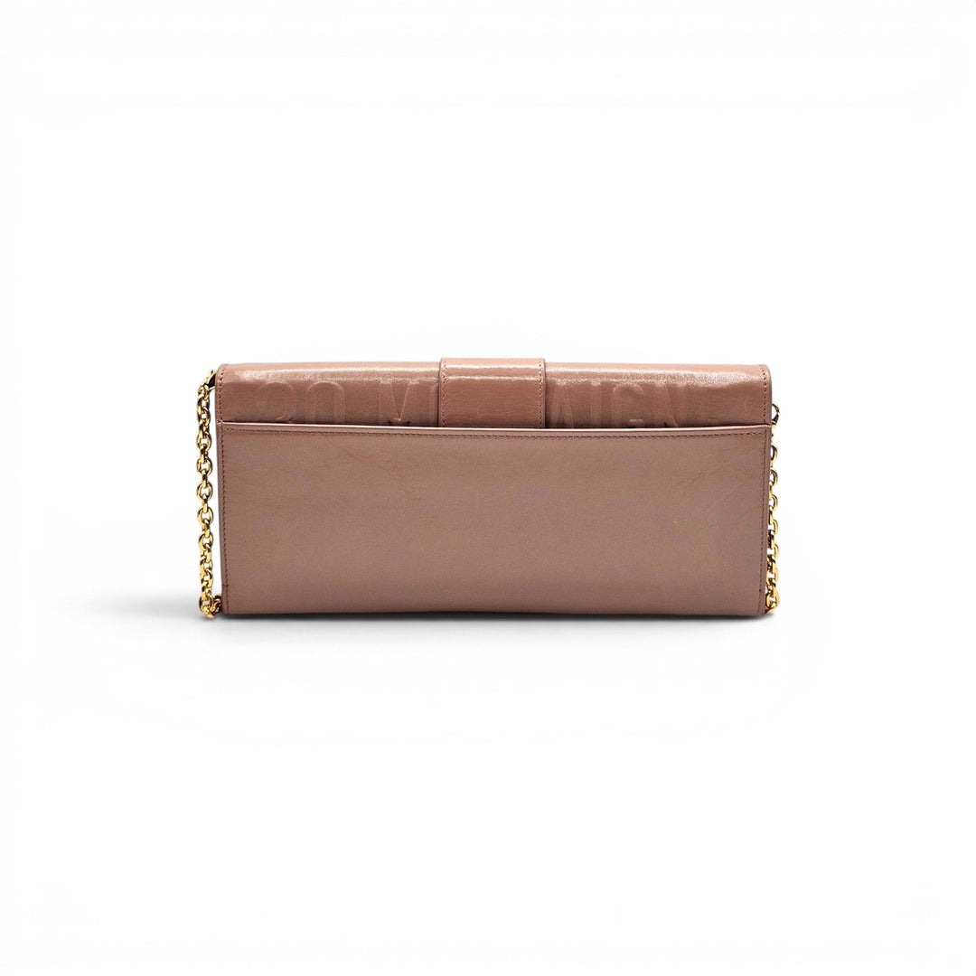 Christian Dior 30 Montaigne Leather Pouch Clutch Bag in Mauve Pink