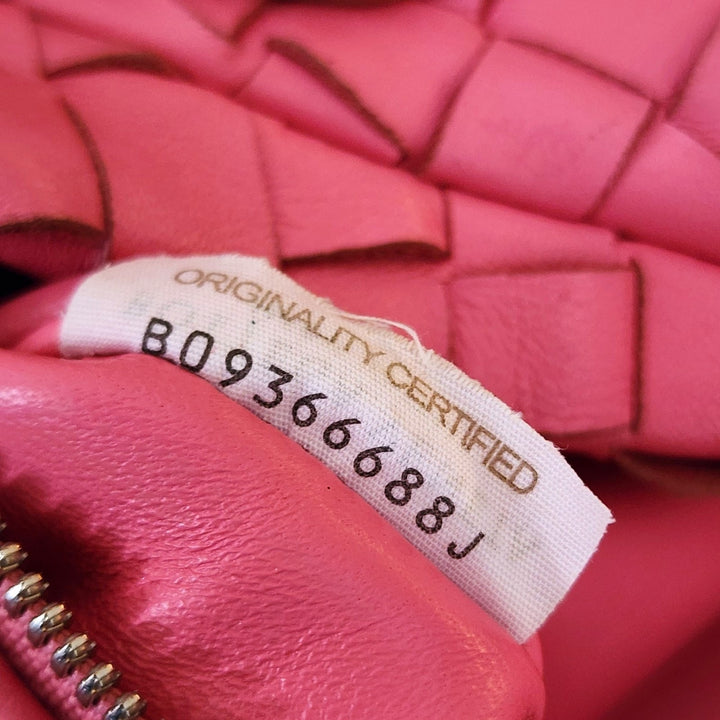 Bottega Veneta Jodie Intrecciato Leather Shoulder Hobo Bag in Pink