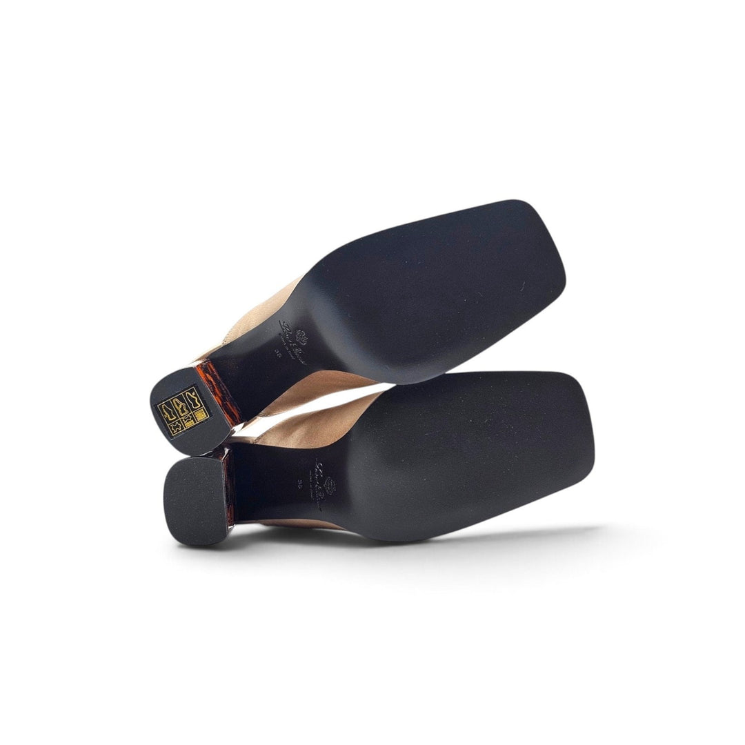 Loro Piana Alba Heeled Mules Vanilla Gleam FAR1163 A0RL EU 36 US 6 - NWOB $1900