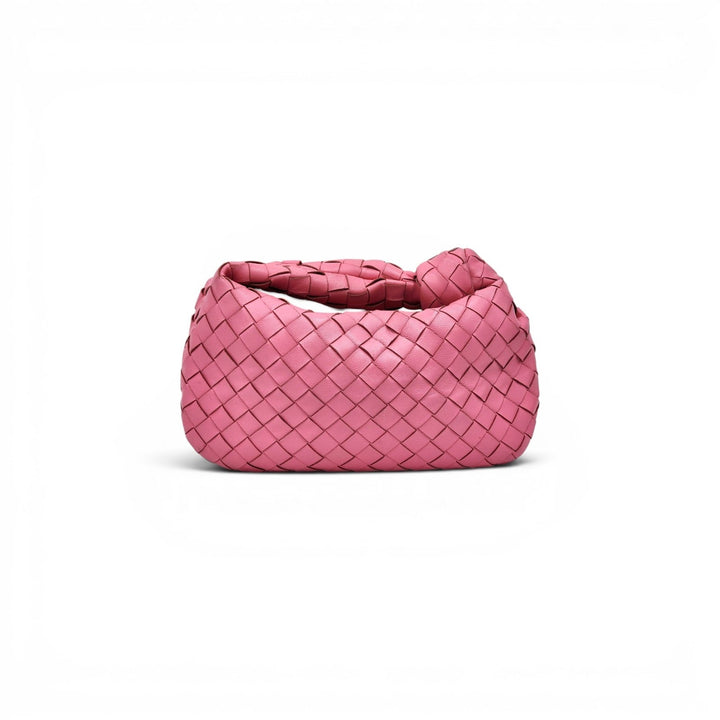 Bottega Veneta Jodie Intrecciato Leather Shoulder Hobo Bag in Pink