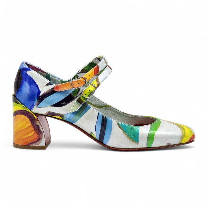 Christian Louboutin Miss Jane Leather Pumps Multicolor EU 37.5 US 7