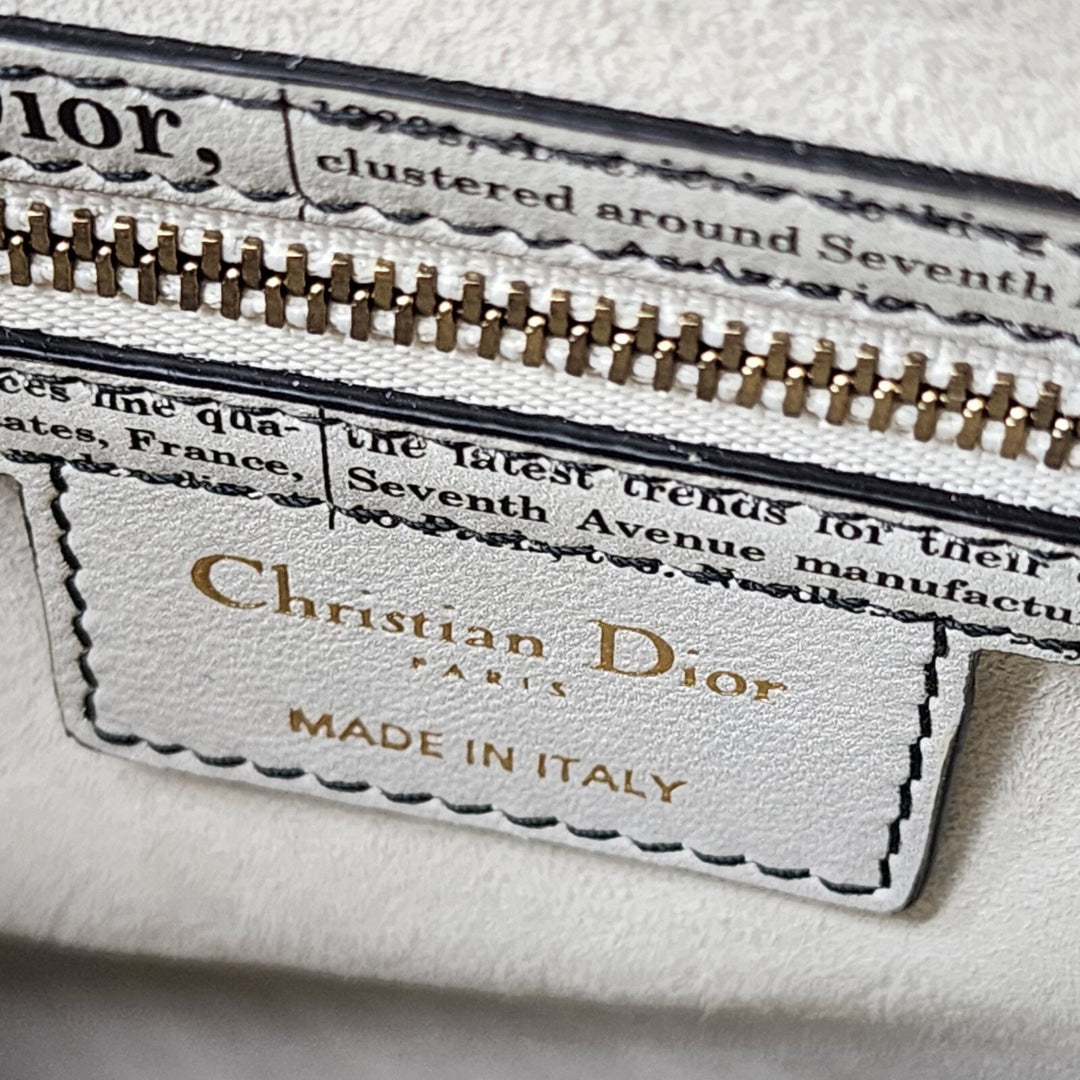 Christian Dior Saddle Bag Newspaper Print Limited Edition 2024 - White Black