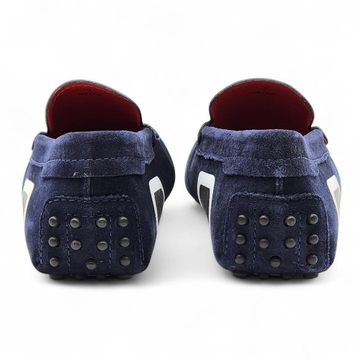 Tod’s for Ferrari Gommino Driving Suede Loafers Blue UK 7 US 8.5