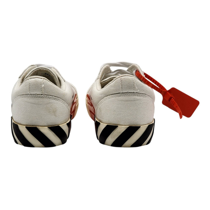 OFF-WHITE Vulc Low Canvas White Red Sneakers EU 40 US 7M 10W