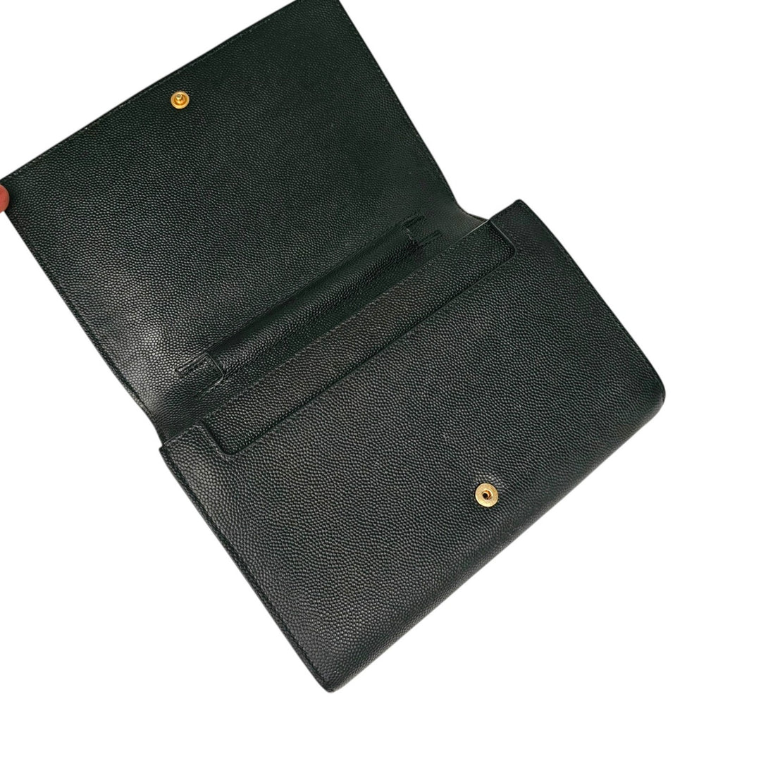Tom Ford Aube Black Leather Crossbody Clutch Wallet Bag Black - $1800