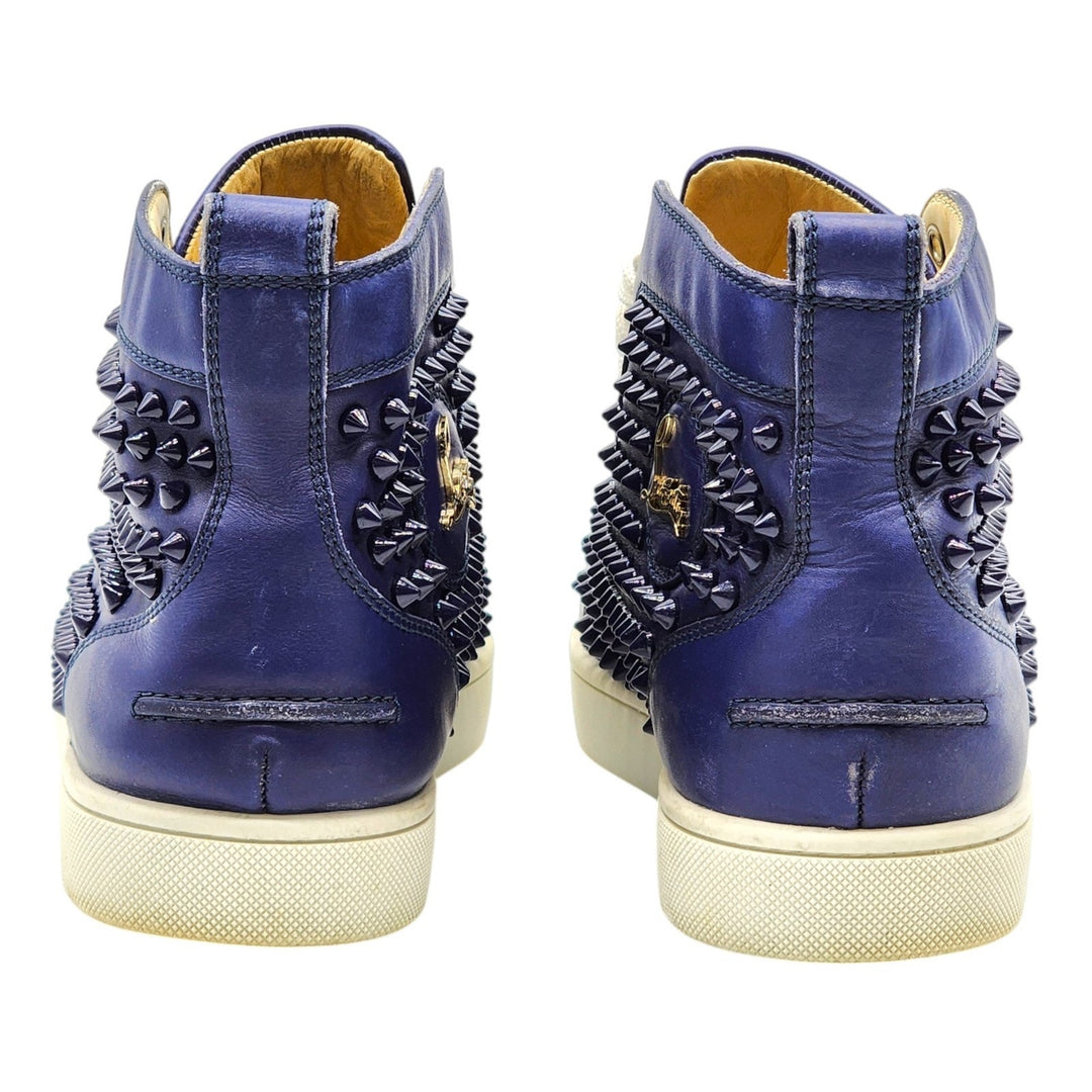 Christian Louboutin Louis Spikes 1130493 Sneakers Navy Blue EU 41 US 8 Preowned