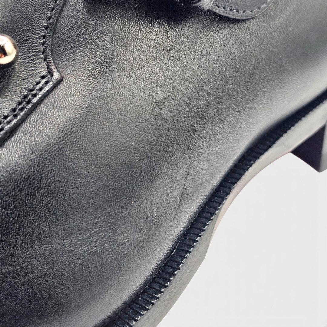 Christian Louboutin Chambelimonk Leather Derby Shoes Black EU 42.5 US 9.5