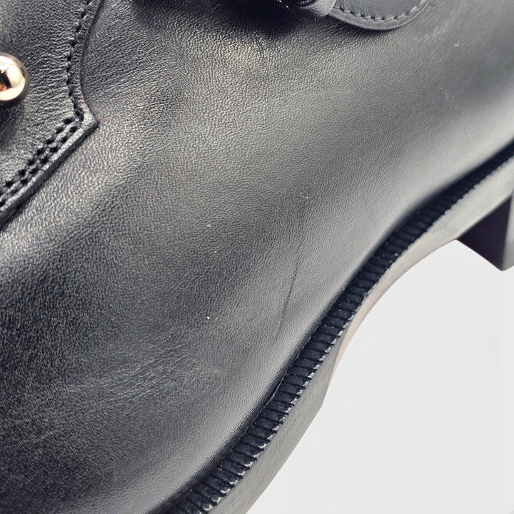 Christian Louboutin Chambelimonk Leather Derby Shoes Black EU 42.5 US 9.5