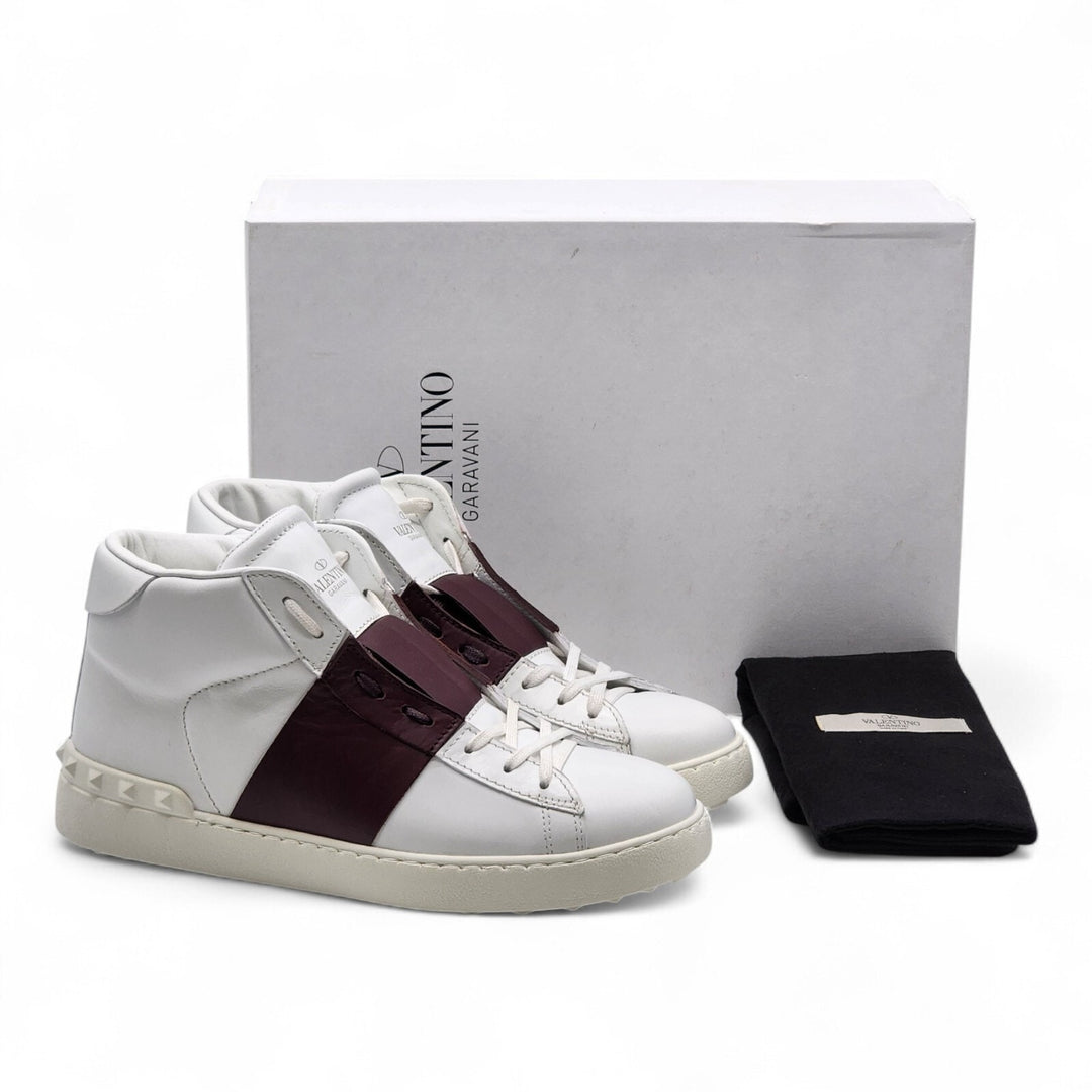 Valentino Garavani Open High Top Sneakers White EU 40 US 9.5W 7M - NWB $770